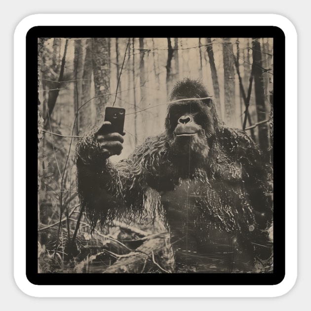 Bigfoot Believer Selfie Sticker by Vlaa